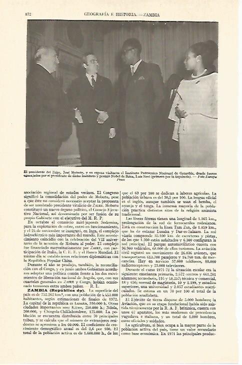 LAMINA ESPASA 13464: Jose Mobutu presidente de Zaire