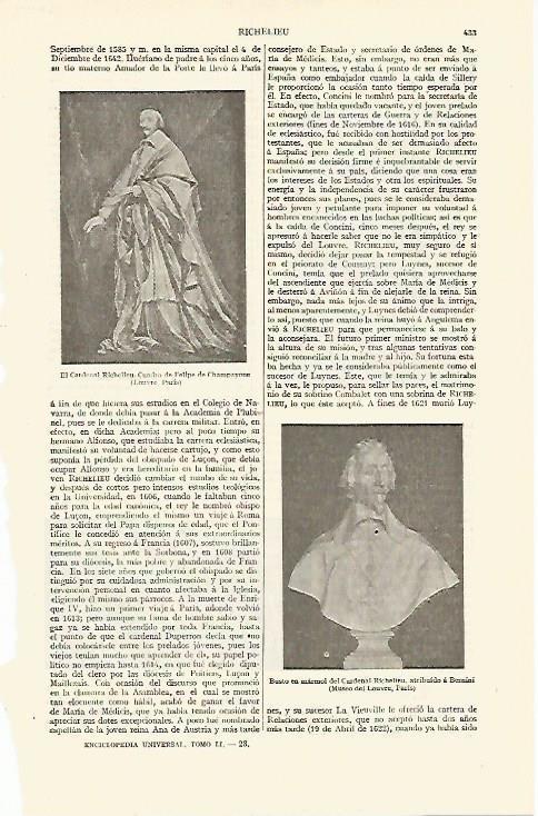 LAMINA ESPASA 13604: Cardenal Richelieu por Champayone