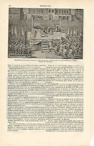 LAMINA ESPASA 13550: Ejecucion de los condes de Efmont y Hornes. Dibujo de Hogenberg