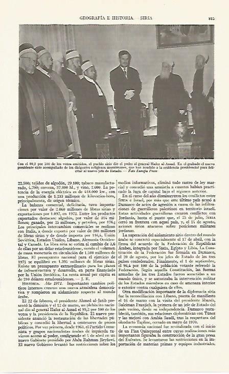 LAMINA ESPASA 13443: Hafez Al Assad de Siria