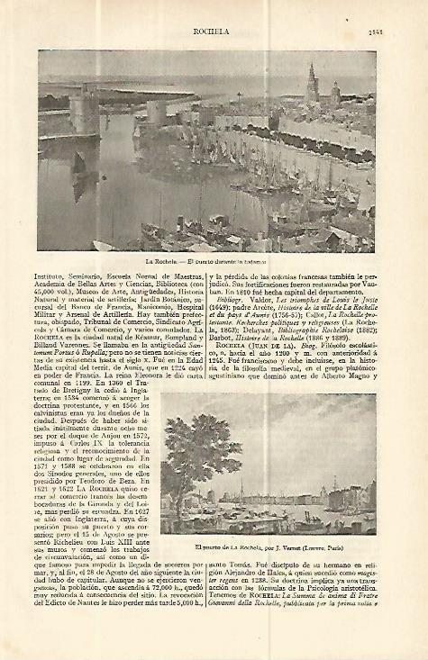 LAMINA ESPASA 13722: Puerto de La Rochela Francia