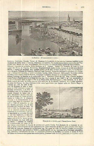 LAMINA ESPASA 13722: Puerto de La Rochela Francia