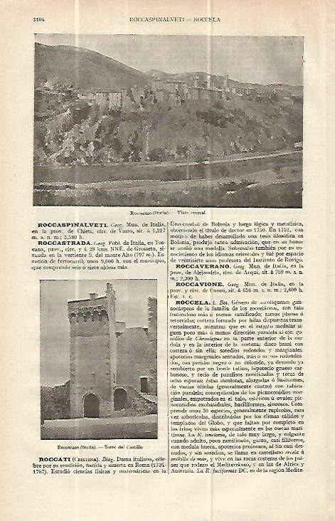 LAMINA ESPASA 13709: Vistas de Roccaraso Italia