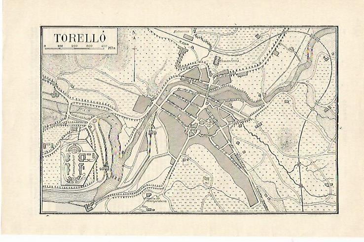 LAMINA ESPASA 1317: Plano de El Torello Barcelona