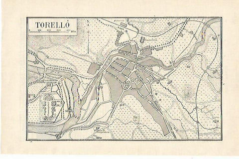 LAMINA ESPASA 1317: Plano de El Torello Barcelona