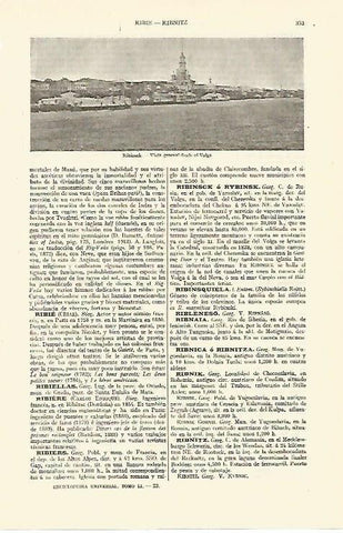LAMINA ESPASA 13595: Vista desde el Volga de Ribinsck Rusia