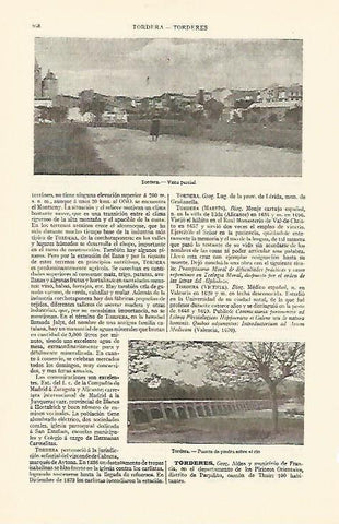 LAMINA ESPASA 1315: Vista parcial de Tordera Baarcleona