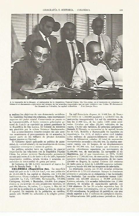 LAMINA ESPASA 13377: Embajador de China Ma Tzu Ching
