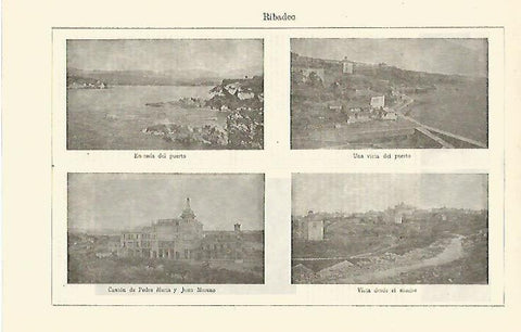 LAMINA ESPASA 13581: Vistas de Ribadeo Lugo