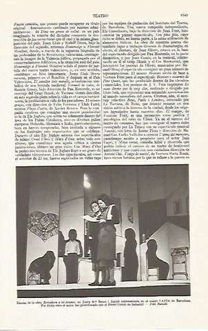 LAMINA ESPASA 13496: Escena de Bernaveu a les fosques de Josep M Benet i Jornet