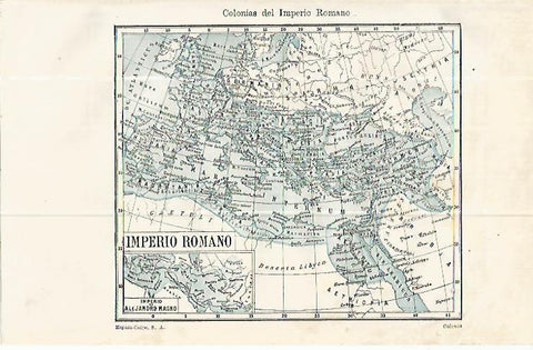 LAMINA ESPASA 13955: Mapa de la colonias del Imperio Romano