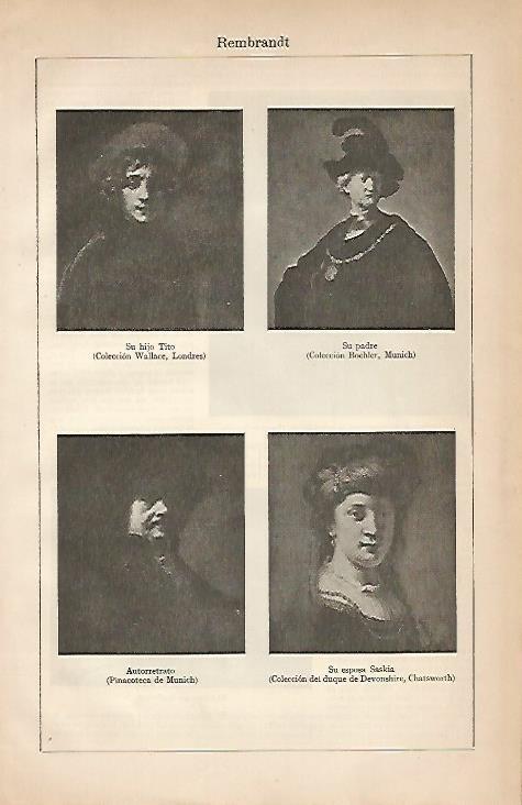 LAMINA ESPASA 1006: Retratos de la familia de Rembrandt