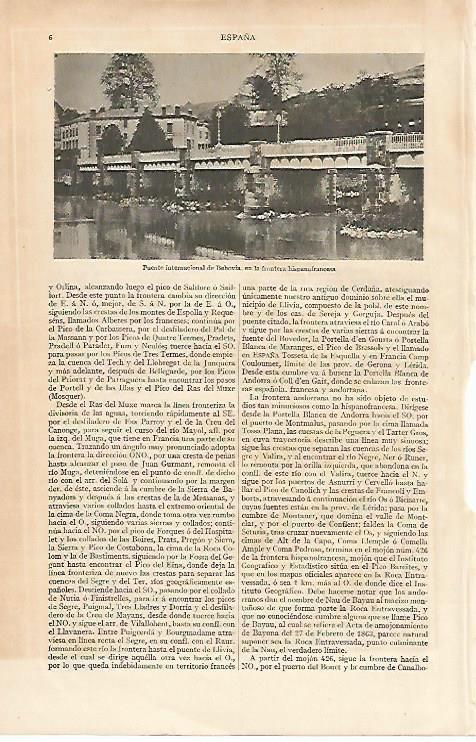 LAMINA ESPASA 10020: Puente internacional de Behovia