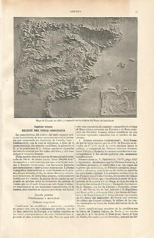 LAMINA ESPASA 10032: Mapa de España en relieve