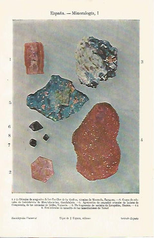 LAMINA ESPASA 10062: Cristales de minerales