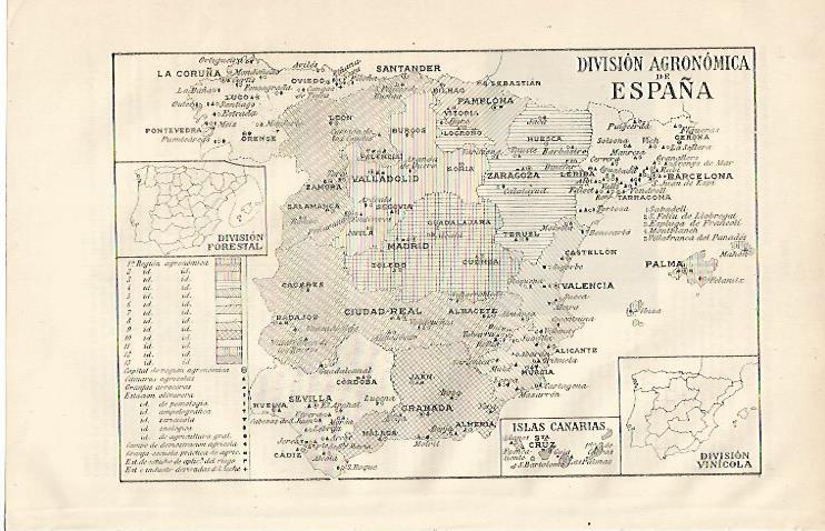 LAMINA ESPASA 10082: Division agronomica de España