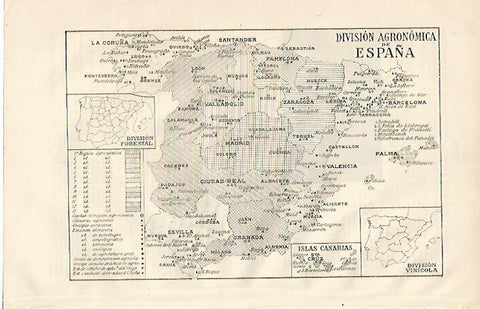 LAMINA ESPASA 10082: Division agronomica de España