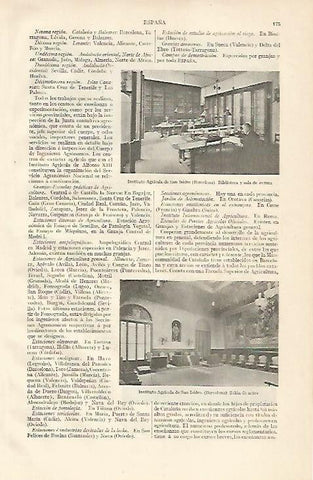 LAMINA ESPASA 10083: Instituto Agricola San Isidro de Barcelona