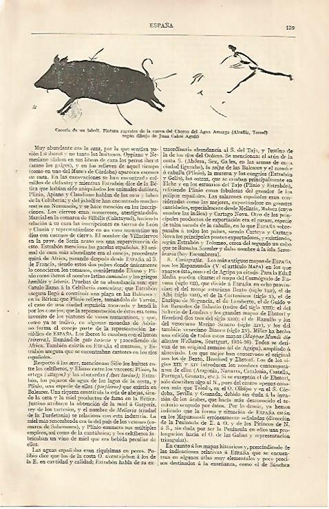 LAMINA ESPASA 10076: Pintura rupestre de Alcañiz Teruel