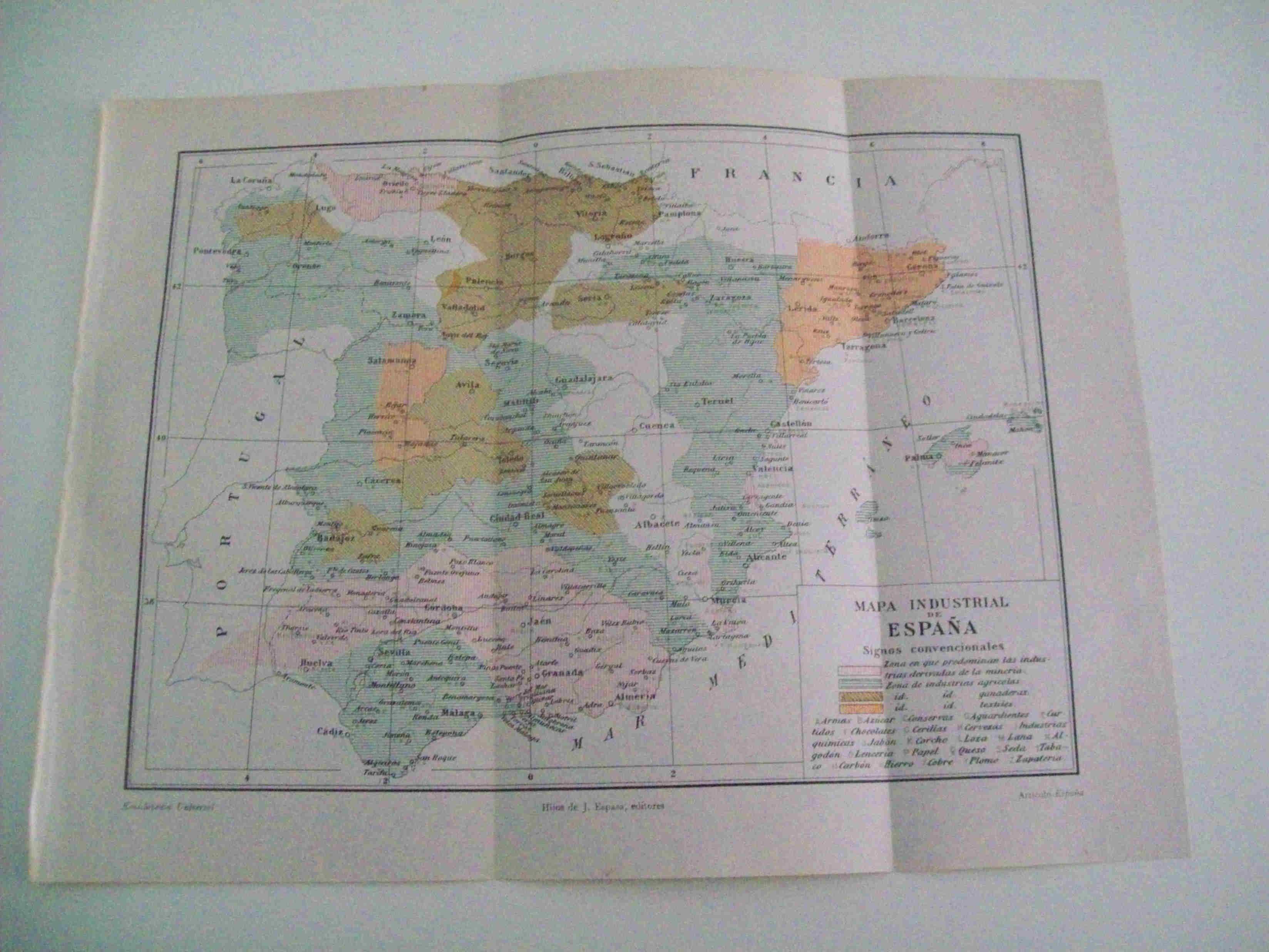 LAMINA ESPASA 10078: Mapa industrial de España