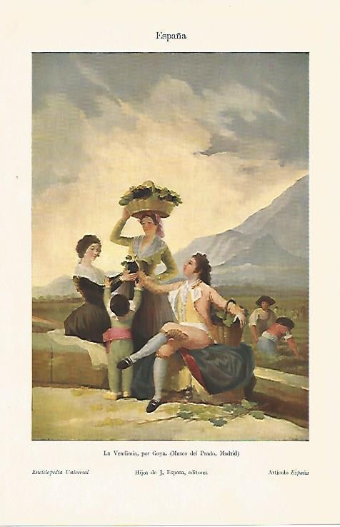LAMINA ESPASA 10086: La Vendimia por Goya