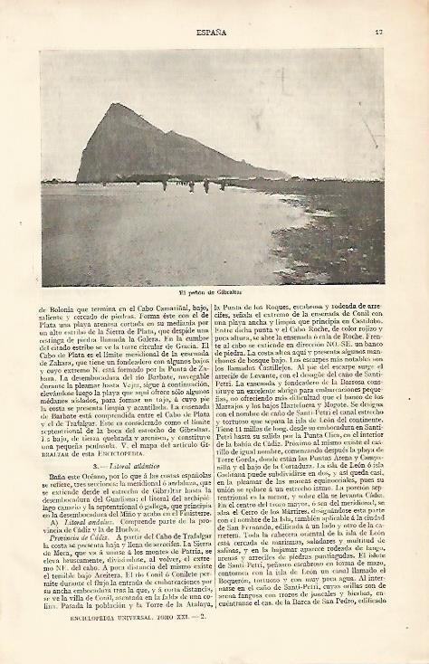 LAMINA ESPASA 10030: Peñon de Gibraltar