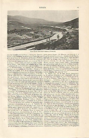 LAMINA ESPASA 10040: Rio Jucar desde Cofrentes Valencia