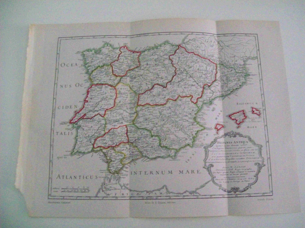 LAMINA ESPASA 10077: Mapa de Hispania Antiqua (trasera mapa de los rios amazonas, esequivo o dulce y orinoco