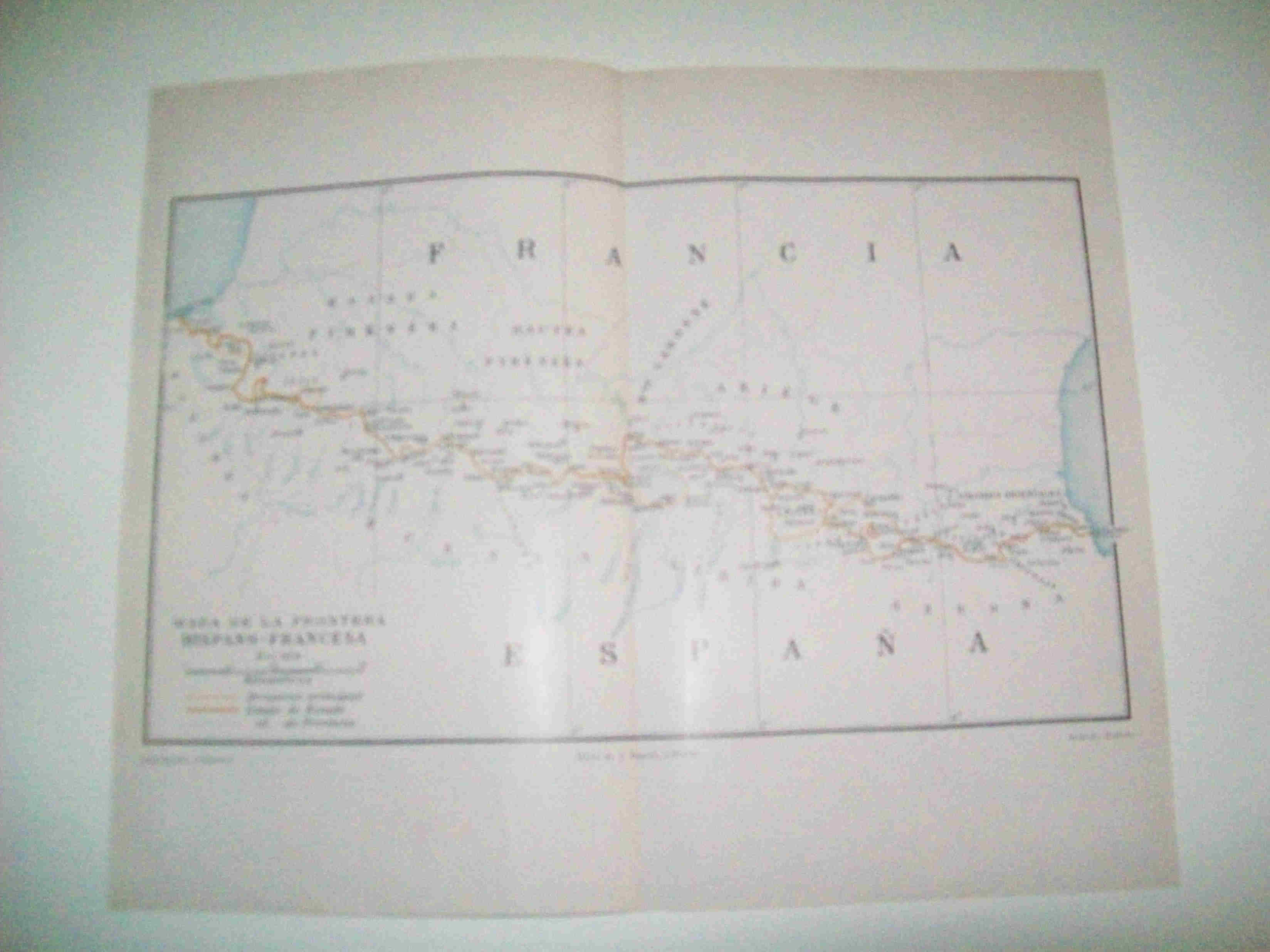 LAMINA ESPASA 10026: Mapa de la frontera hispano-francesa