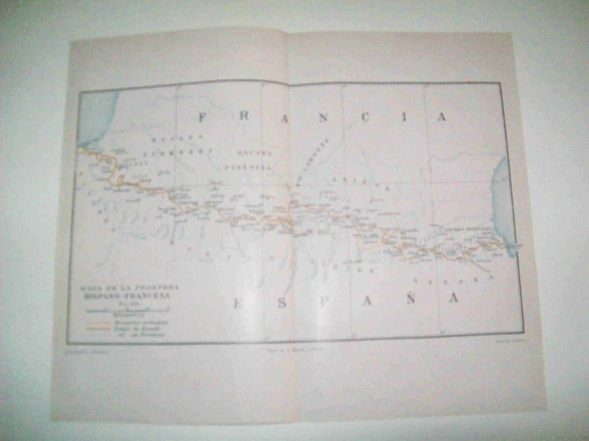 LAMINA ESPASA 10026: Mapa de la frontera hispano-francesa