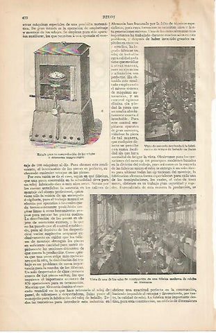LAMINA ESPASA 1000: Vistas de fabricas de relojes