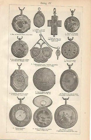LAMINA ESPASA 1002: Tipos de relojes