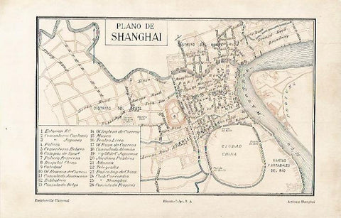 LAMINA ESPASA 556: Plano de Shanghai