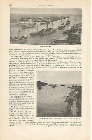 LAMINA ESPASA 5001: Rada de Port Said y de Villefranche