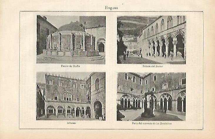 LAMINA ESPASA 5028: Vistas de Ragusa Italia