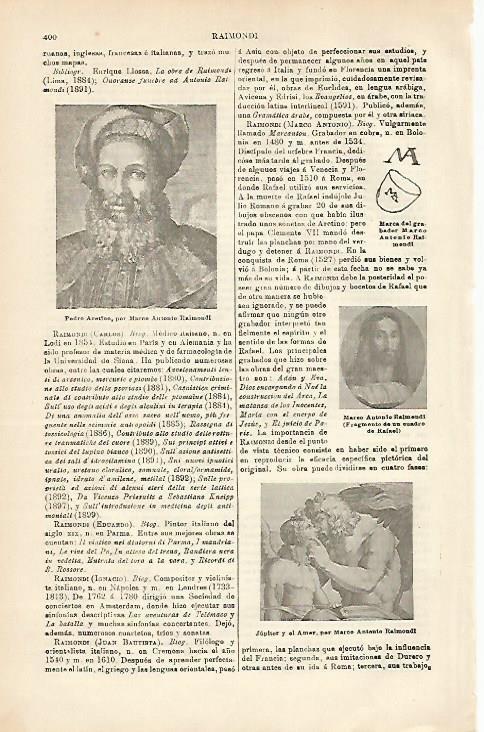 LAMINA ESPASA 5030: Pedro Arestino por M.A. Raimondi