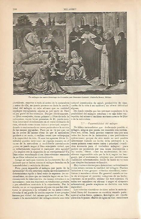 LAMINA ESPASA 5152: Un milagro de Santo Domingo de Guzman por Gozzoli