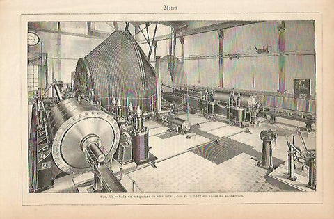 LAMINA ESPASA 5189: Sala de maquinas para una mina