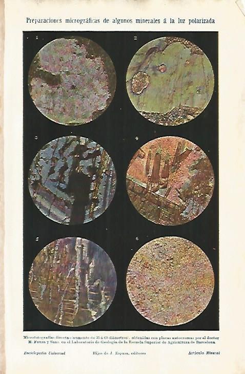 LAMINA ESPASA 5196: Preparaciones micrograficas de minerales