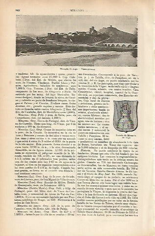 LAMINA ESPASA 5234: Vista general de Miranda de Arga Navarra