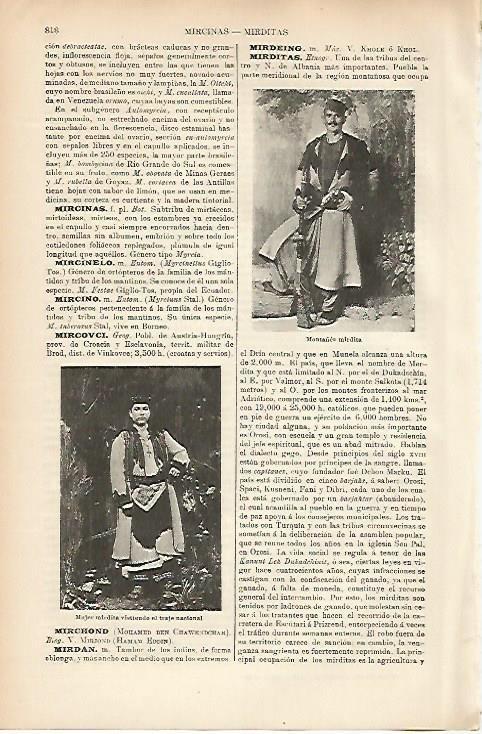 LAMINA ESPASA 5238: Hombre y mujer de Mirditas Albania