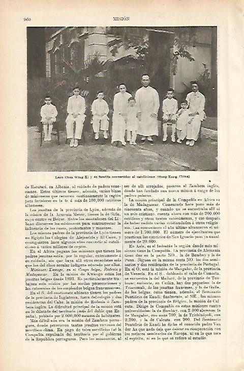 LAMINA ESPASA 5265: Familia de Leon Choa Wing Ki  de Hong Kong