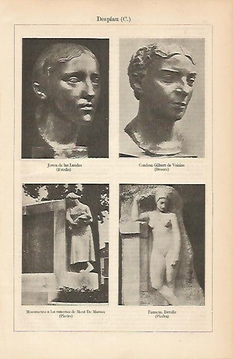 LAMINA ESPASA 5363: Esculturas de C. Despiau