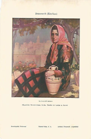 LAMINA ESPASA 5387: La joven del cantaro por E. Domenech