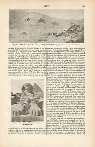 LAMINA ESPASA 5417: Vistas de las Piramides y Esfinge Egipto