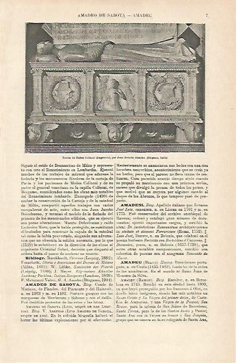 LAMINA ESPASA 5478: Tumba de Medea Colleoni en Bergamo Italia