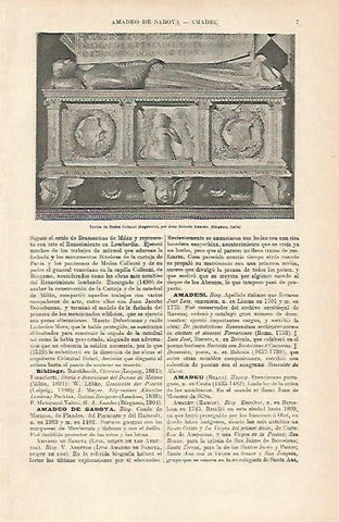 LAMINA ESPASA 5478: Tumba de Medea Colleoni en Bergamo Italia