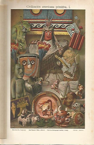 LAMINA ESPASA 5510: Civilizacion americana primitiva