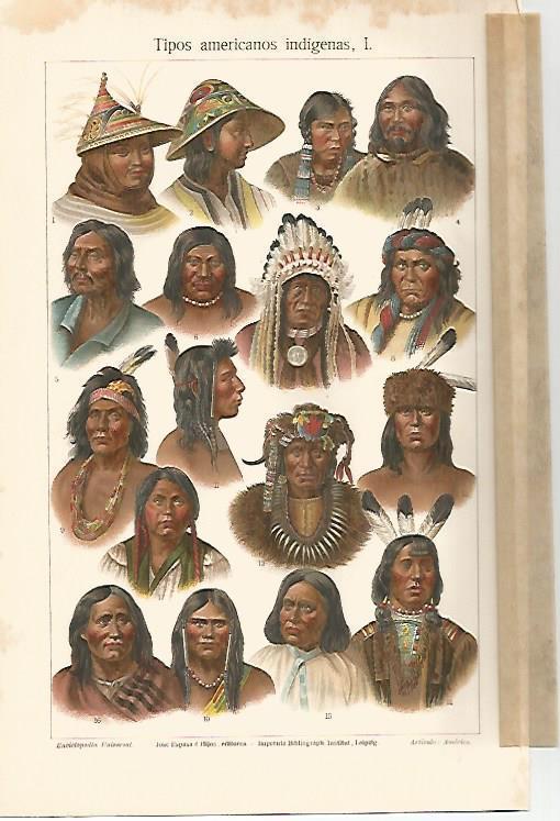 LAMINA ESPASA 5515: Indigenas americanos
