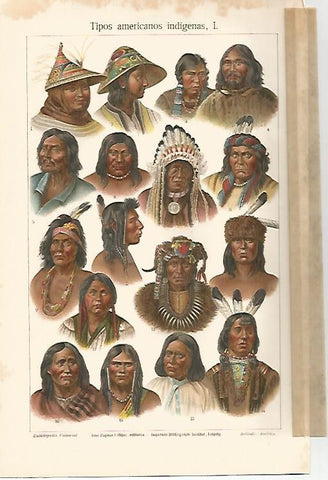 LAMINA ESPASA 5515: Indigenas americanos